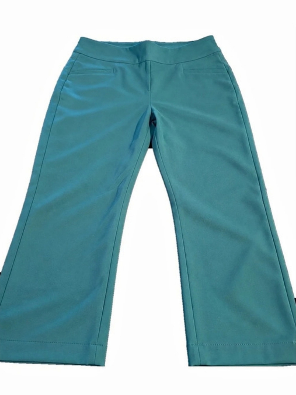 Chico's Women's 2R US 12R Teal Turquoise Dress Pants Straight Leg Work Pants